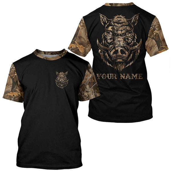 Maxcorners Wild Boar Hunting Camouflage all over print shirts personalized hunting gifts LM2608