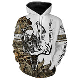 Maxcorners Bow Hunting Deer Skull Customize Name 3D Shirts