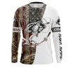 Maxcorners Mens Bass Fishing American Camouflage Custom Name UV Protection Long Sleeves shirt - Bass Fisherman Personalized Gifts LM0201