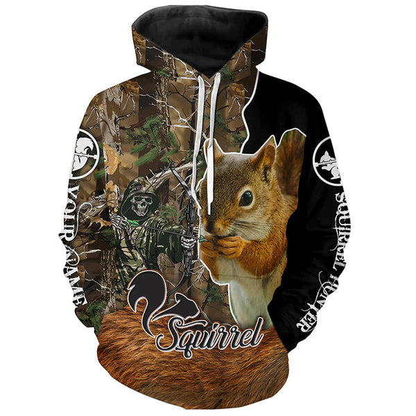 Maxcorners Squirrel Hunting Camouflage Custom Name Shirt 3D All Over Printed Clothes