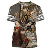 Maxcorners Custom Name Deer Tattoo American Flag Camo 3D All Over Printed Clothes