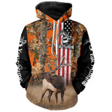 Maxcorners Elk Hunting American Flag Patriotic Custom Name All over print Shirts, Gifts idea for Elk Hunter  LM2608