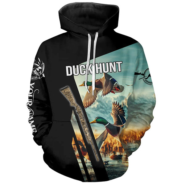 Maxcorners Mallard Duck Hunting Custom name all over print Shirts for Men, Kid - Duck hunting Gifts LM2608