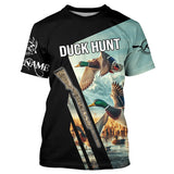 Maxcorners Mallard Duck Hunting Custom name all over print Shirts for Men, Kid - Duck hunting Gifts LM2608