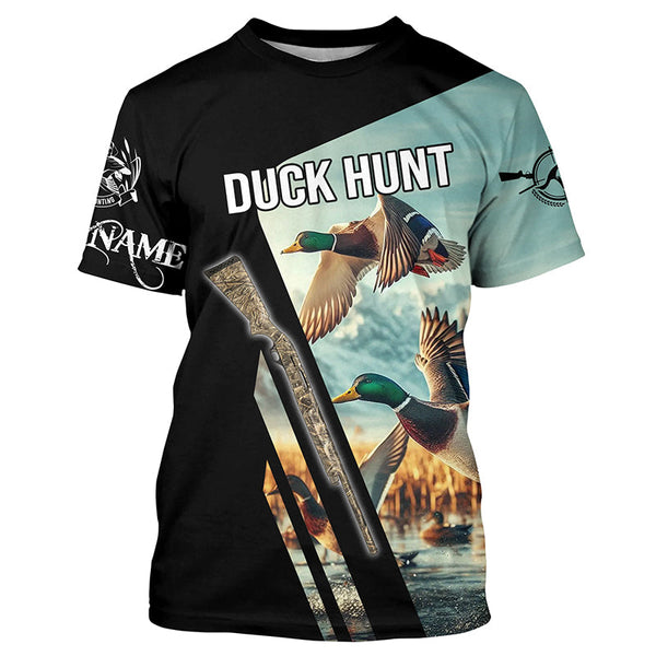 Maxcorners Mallard Duck Hunting Custom name all over print Shirts for Men, Kid - Duck hunting Gifts LM2608