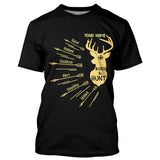 Maxcorners Personalized Born to Hunt with Hunter's Qualities Shirt, Perfect Custom Shirt for Deer Hunter, Hunting Gifts LM2608