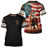 Maxcorners American Flag Deer Buck Hunting All over print Shirts, Personalized Deer Hunting Gift for Men, Women LM2608