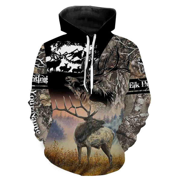 Maxcorners Elk Hunting Customize Name 3D Shirts