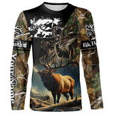 Maxcorners Bulk Elk Hunting Camouflage Custom Name Shirt 3D All Over Printed Clothes