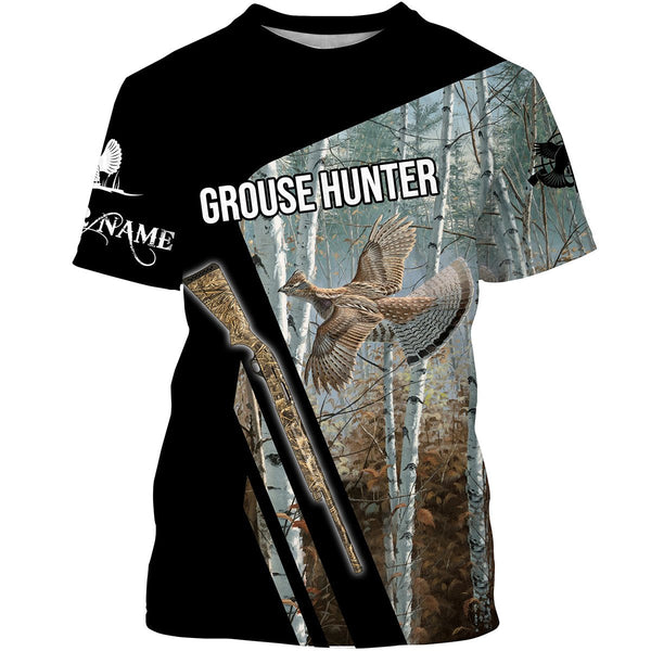 Maxcorners Ruffed Grouse Deer Hunting Customize Name 3D Shirts