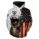 Maxcorners Mule Deer hunting American flag custom name 3D all over print Shirts, Personalized gifts LM2608