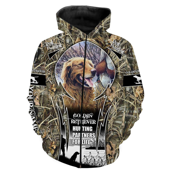 Maxcorners Golden Retriever Hunting Customize Name 3D Shirts