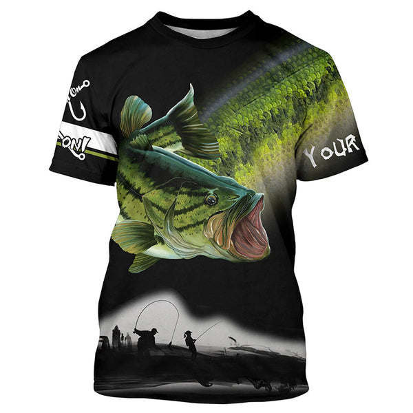 Maxcorners Bass Fishing Fish On Customize Name 3D Shirts