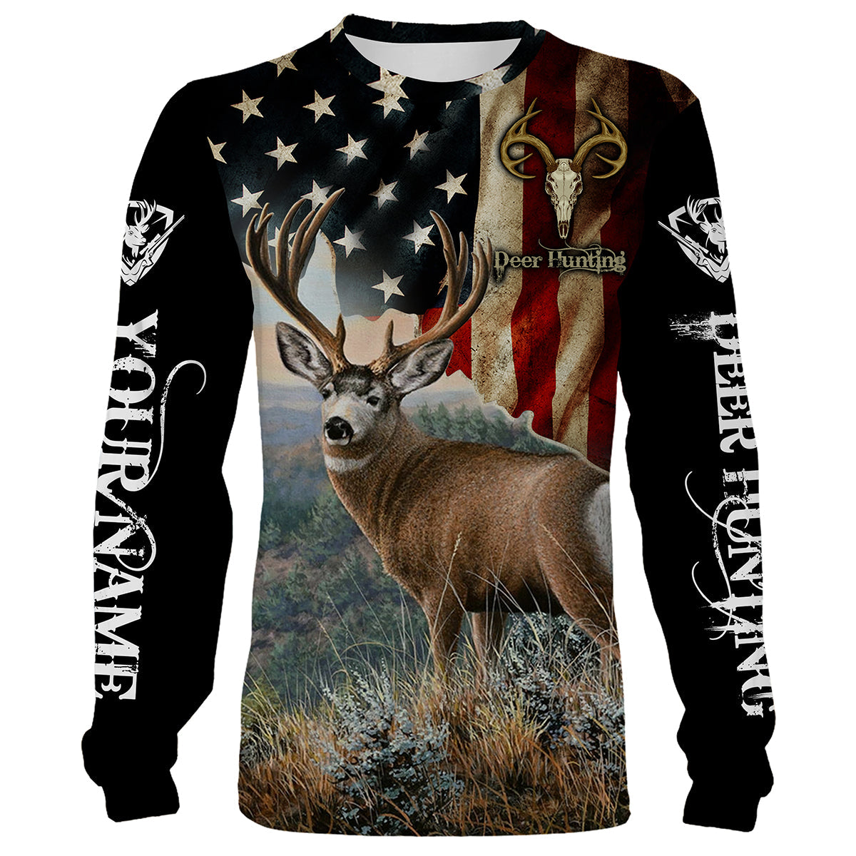 Maxcorners Mule Deer Hunting Customize Name 3D Shirts