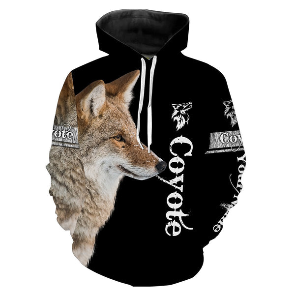 Maxcorners Coyote Hunting Predator Hunter Custom Name Shirt 3D All Over Printed Clothes