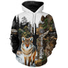 Maxcorners Coyote Hunting Camouflage Custom Name Shirt 3D All Over Printed Clothes