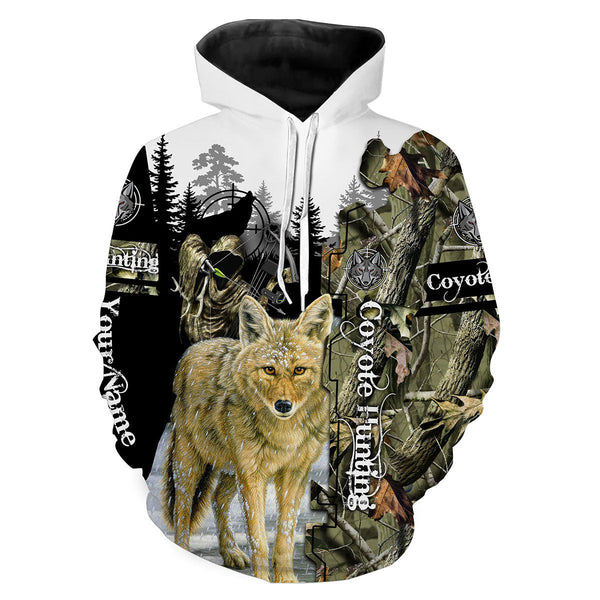 Maxcorners Coyote Hunting Customize Name 3D Shirts