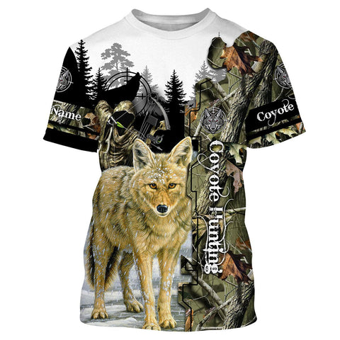 Maxcorners Coyote Hunting Customize Name 3D Shirts