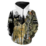 Maxcorners Coyote Hunting Customize Name 3D Shirts