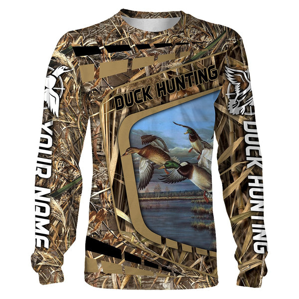 Maxcorners Duck Hunting Customize Name 3D Shirts