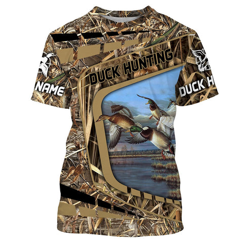 Maxcorners Duck Hunting Customize Name 3D Shirts