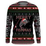 Maxcorners Ugly Fishing Christmas Mahi Mahi Fishing Customize Name 3D Shirts