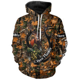 Maxcorners Bow Hunting Deer Grim Reaper Camouflage Custom Name Shirt 3D All Over Printed Clothes