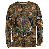 Maxcorners Bow Hunting Deer Grim Reaper Camouflage Custom Name Shirt 3D All Over Printed Clothes