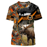 Maxcorners Custom Name Moose Hunting 3D All Over Printed Clothes