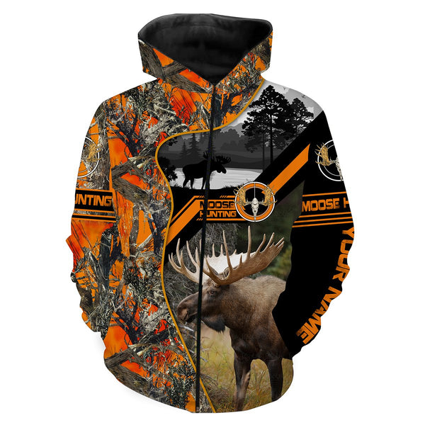 Maxcorners Custom Name Moose Hunting 3D All Over Printed Clothes