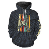 Maxcorners Pheasant Hunting Retro tie dye Custom Name T-shirt, Long sleeve, Hoodie for Upland game Hunters LM2608