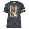 Maxcorners Mallard Duck Hunting Retro tie dye Custom Name T-shirt, Long sleeve, Hoodie for Duck Hunters LM2608