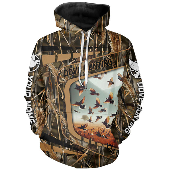 Maxcorners Dove hunting camo custom name 3D all over print Shirts Personalized Dove bird hunting gifts LM2608