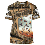Maxcorners Dove hunting camo custom name 3D all over print Shirts Personalized Dove bird hunting gifts LM2608
