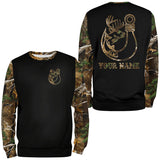 Maxcorners Hunting and Fishing camouflage symbol custom name all over print Shirts Personalized gift MT2108