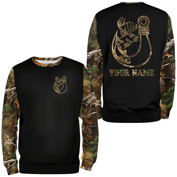 Maxcorners Hunting and Fishing camouflage symbol custom name all over print Shirts Personalized gift MT2108