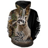 Maxcorners Raccoon Hunting camouflage Custom Name Shirts, Personalized Hunting shirts, hunting gifts LM2608