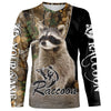 Maxcorners Raccoon Hunting camouflage Custom Name Shirts, Personalized Hunting shirts, hunting gifts LM2608