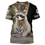 Maxcorners Raccoon Hunting camouflage Custom Name Shirts, Personalized Hunting shirts, hunting gifts LM2608