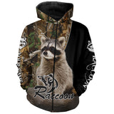 Maxcorners Raccoon Hunting Camouflage Custom Name Shirts, Personalized Hunting Shirts, Hunting Gifts