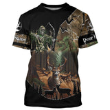Maxcorners Deer Hunting Gripm Reaper Camouflage Custom Name all over print Shirts, Deer Hunting Gifts Shirt 1 LM2608