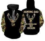 Maxcorners Father's Day Gift Ideas For Hunting Dad - "Like A Normal Dad But Cooler" 3D Printing Customize Name Shirts LM2608