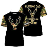 Maxcorners Father's Day Gift Ideas For Hunting Dad - "Like A Normal Dad But Cooler" 3D Printing Customize Name Shirts LM2608