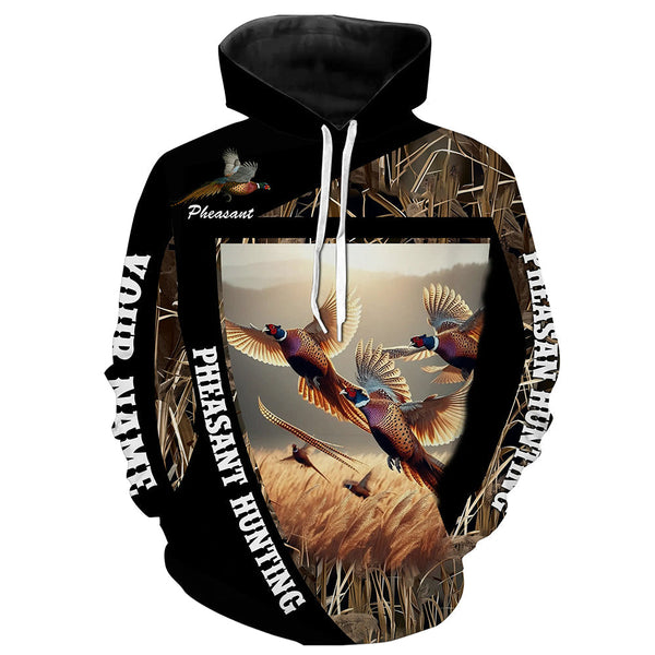 Maxcorners Pheasant Hunting Camo Custom Name Shirt 3D All Over Printed Clothes