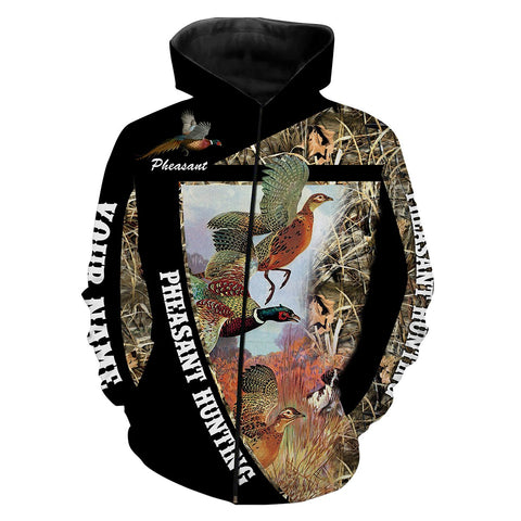 Maxcorners Pheasant Hunting Customize Name 3D Shirts