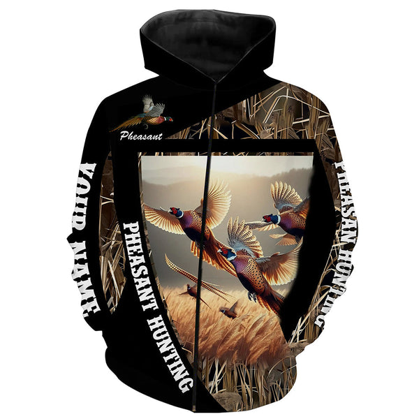 Maxcorners Pheasant Hunting Camo Custom Name Shirt 3D All Over Printed Clothes