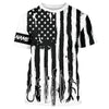 Maxcorners American Flag Fishing and Hunting black and white UV protection Customized name Shirt LM2608