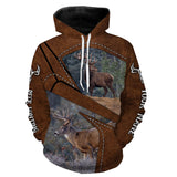 Maxcorners Deer Hunting Custom Name All over printed Shirts for Deer Hunter, Personalized Deer Hunting Gifts LM2608