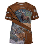 Maxcorners Deer Hunting Custom Name All over printed Shirts for Deer Hunter, Personalized Deer Hunting Gifts LM2608