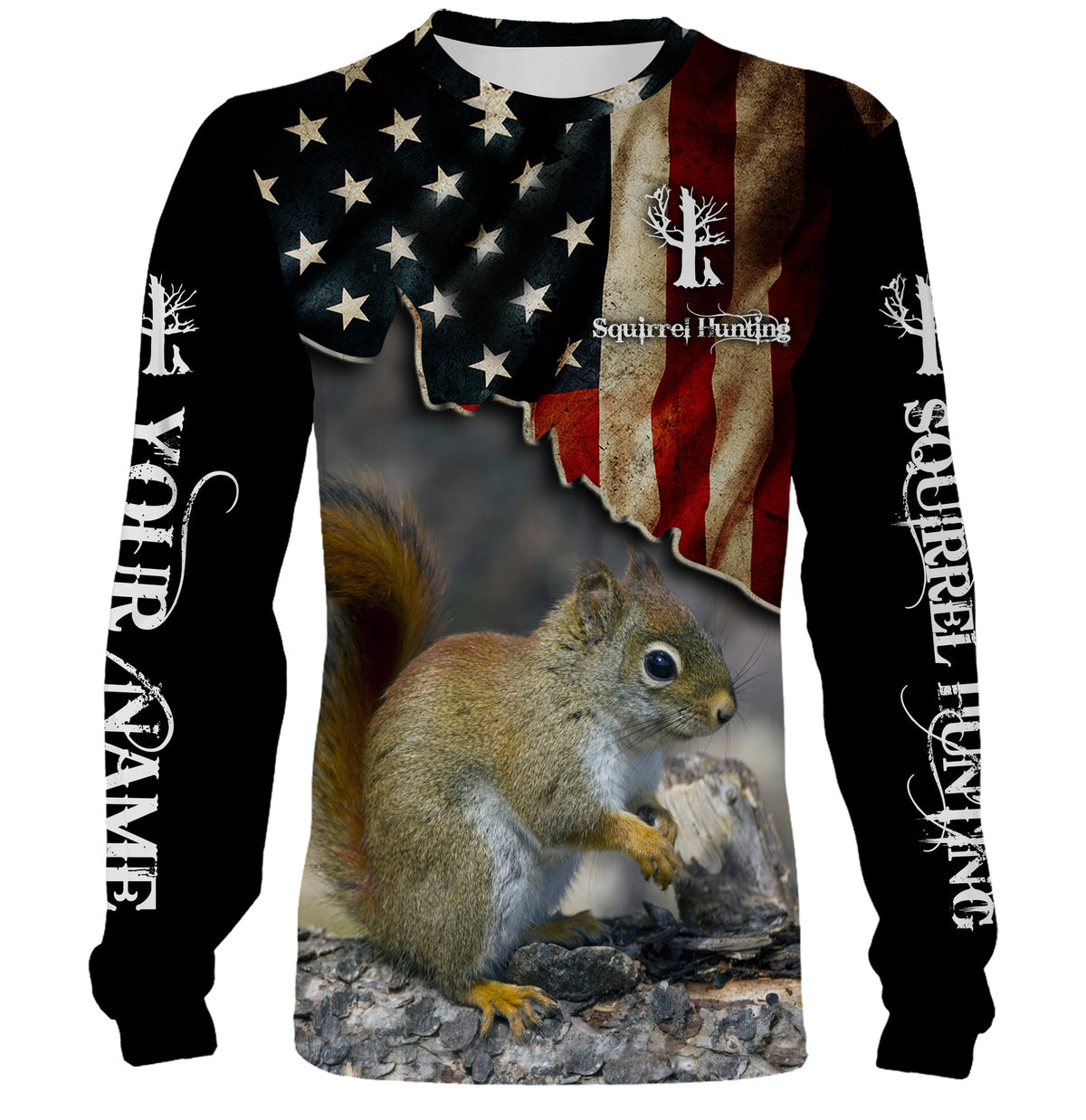 Maxcorners Squirrel Hunting Customize Name 3D Shirts